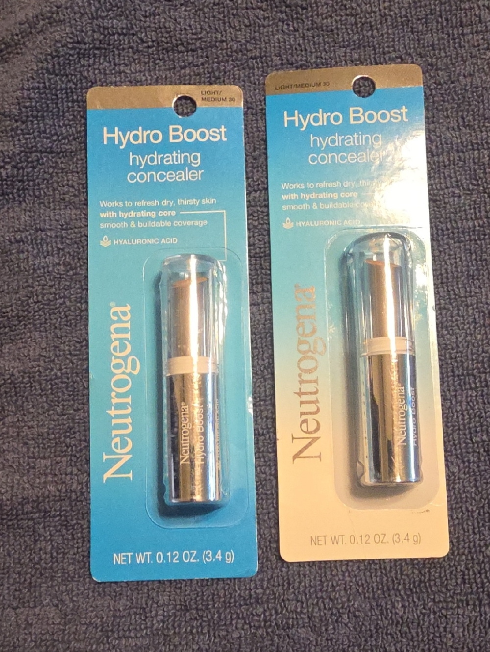 TWO Neutrogena Hydro Boost Hydrating Concealers In LIGHT/MEDIUM SHADE